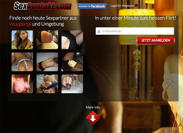 Die Startseite von Sexkontakt.com